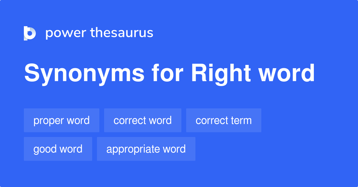 Find the Right Word, With Synonyms