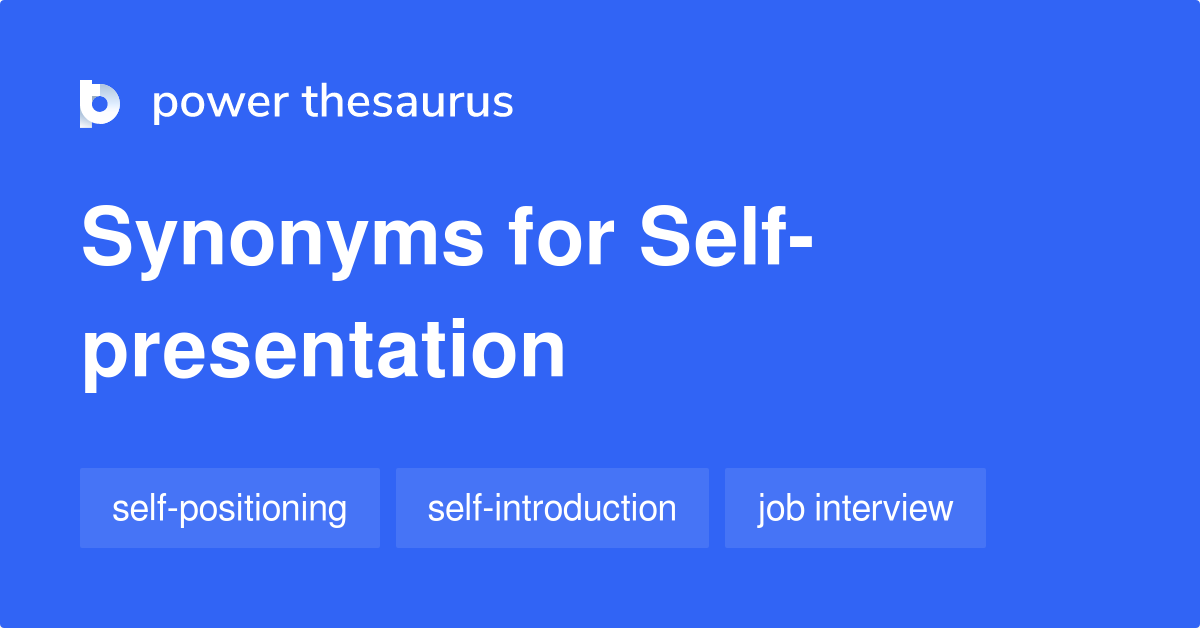 self presentation dictionary definition