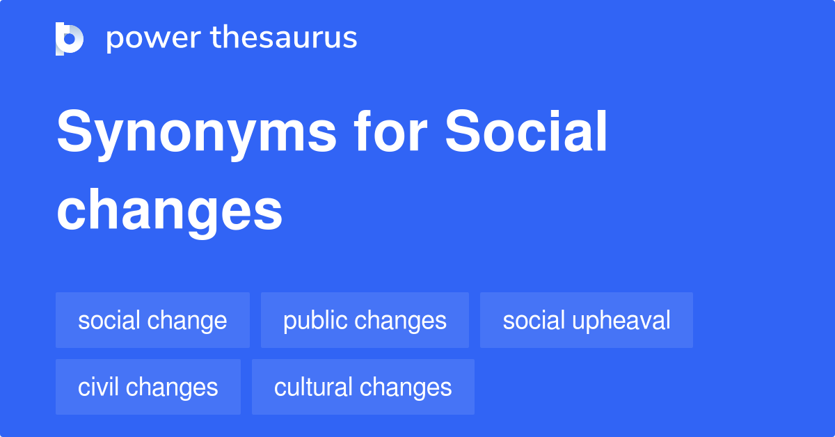 Social Changes Synonyms 2 