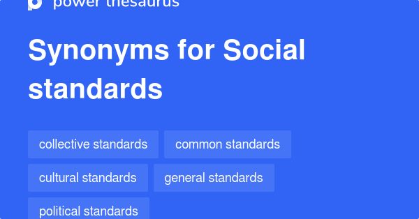 Social Standards Synonyms 