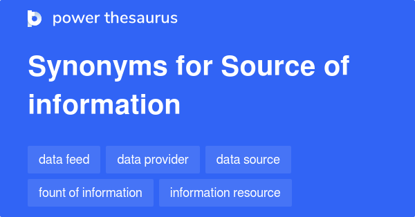 source of information