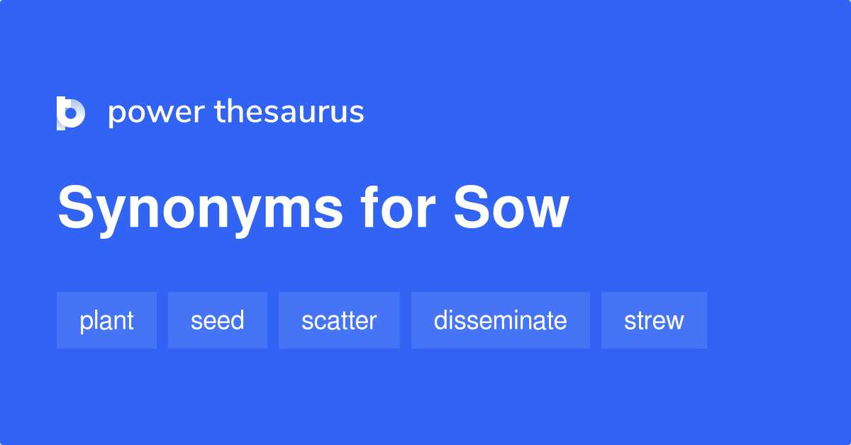 Sow synonyms 871 Words and Phrases for Sow