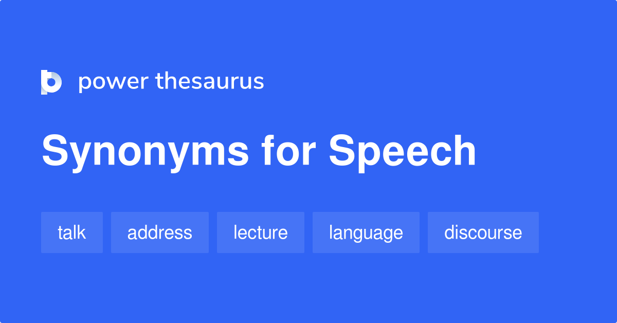 given a speech synonym