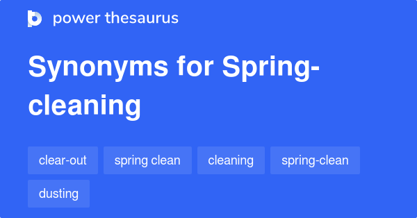 Spring Cleaning Synonyms List