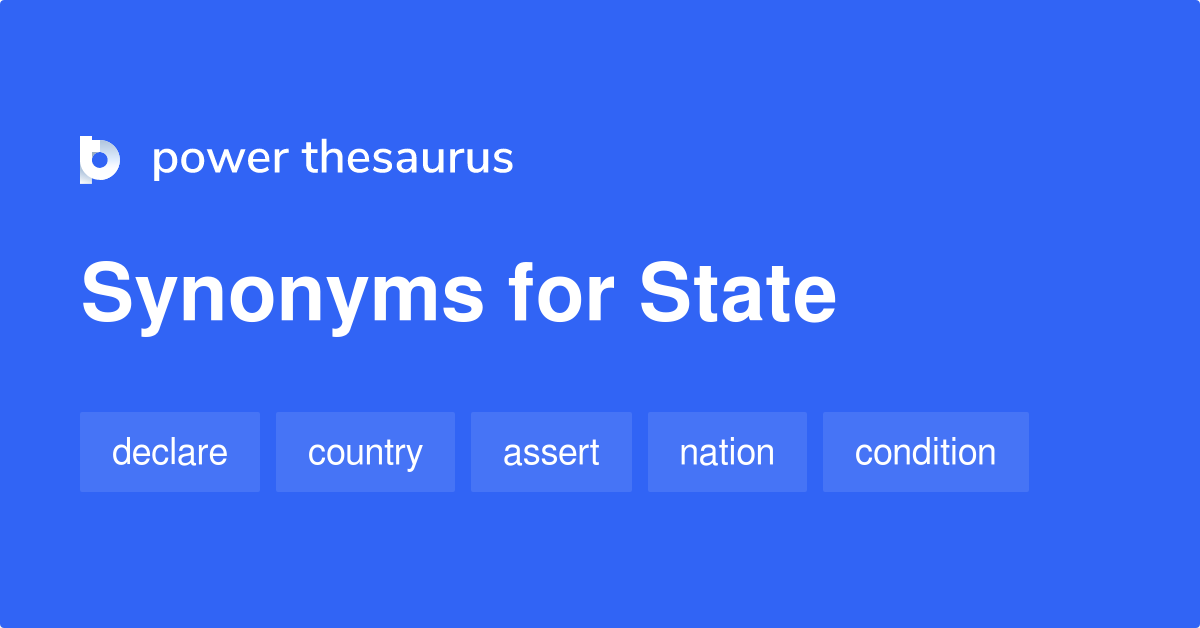 state synonym in essay