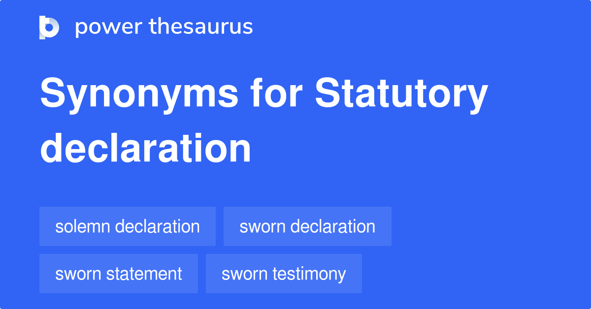 declaration synonym