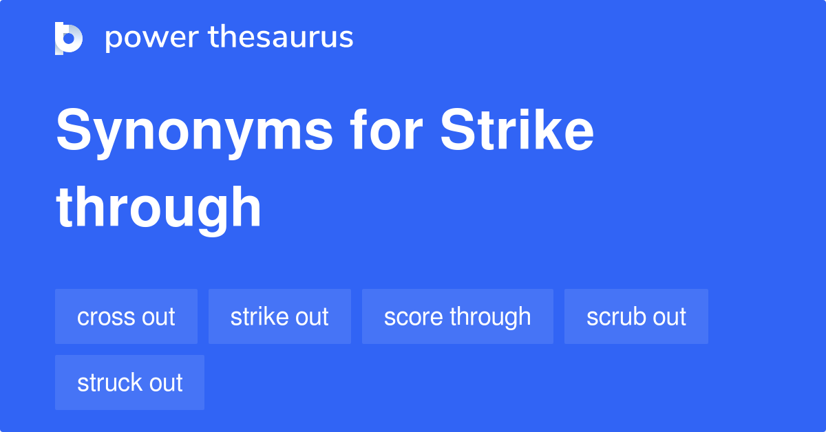 What Are 2 Synonyms For Strike