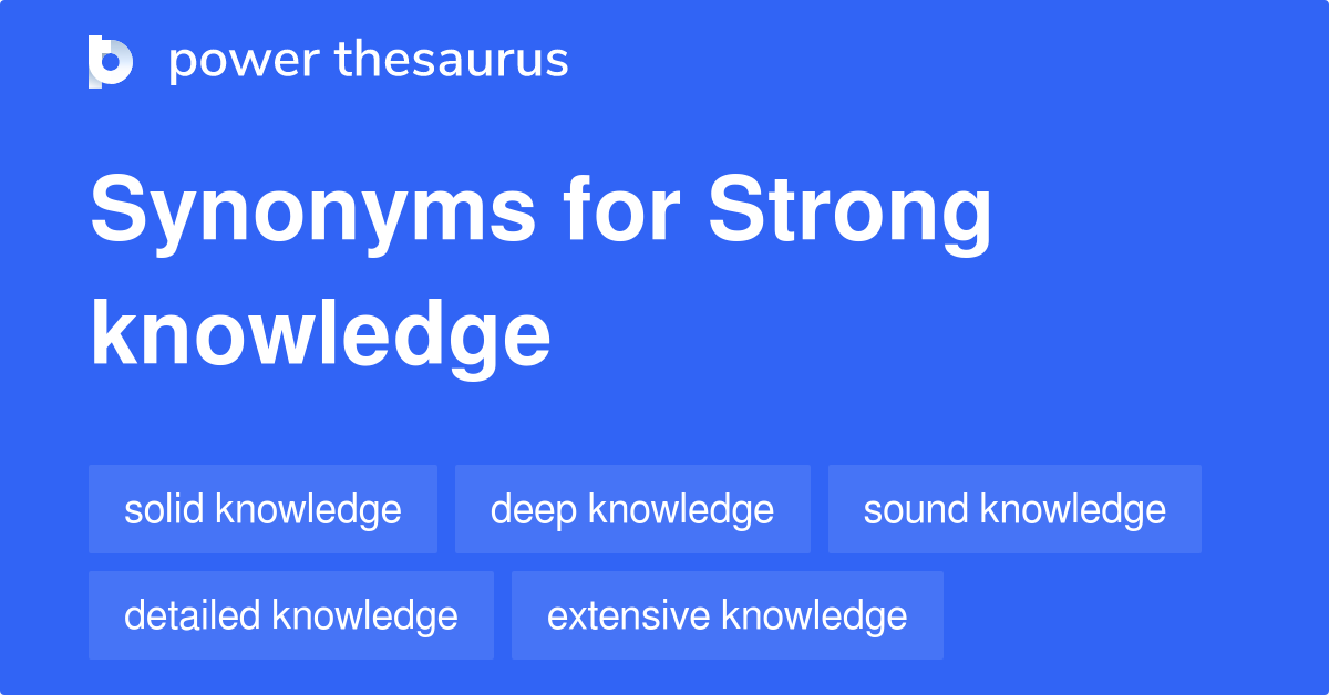 Strong Knowledge Synonyms 2 