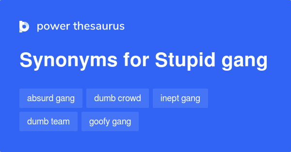 Stupid Gang synonyms 16 Words and Phrases for Stupid Gang