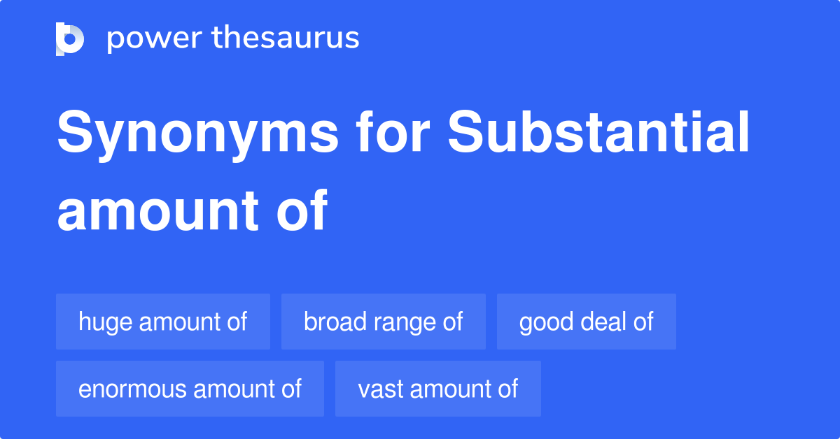 Non Substantial Synonyms