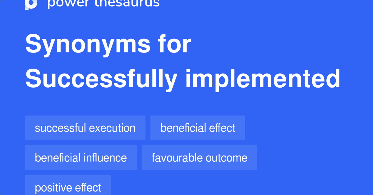 successfully-implemented-synonyms-109-words-and-phrases-for