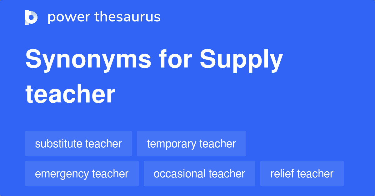 Another Term For Supply Teacher