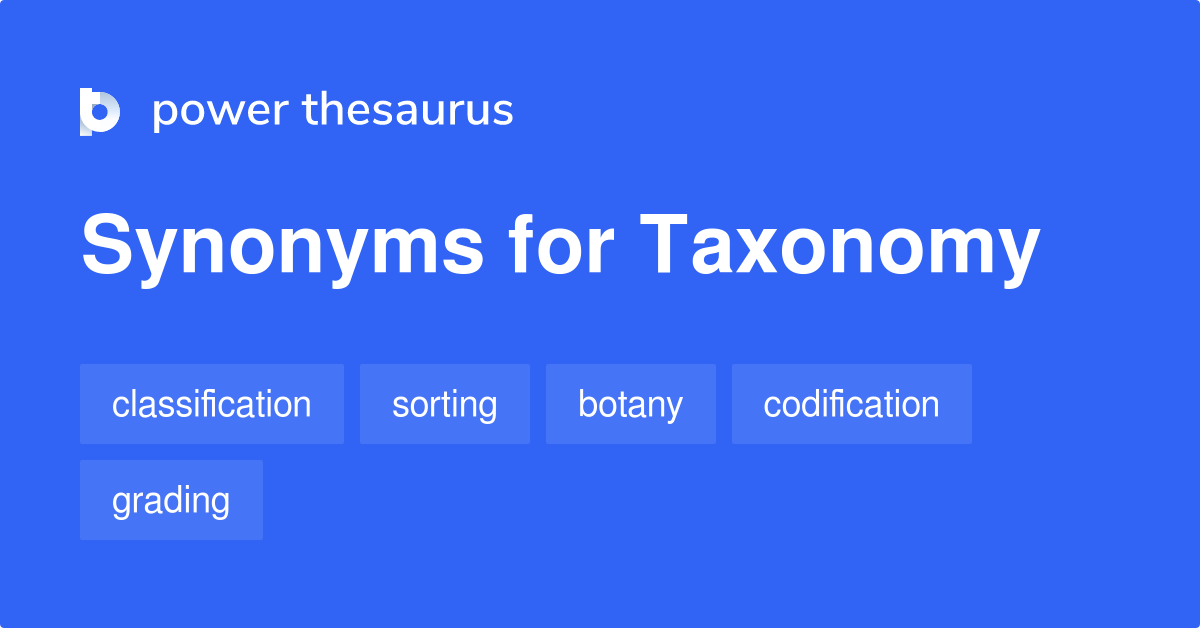 Taxonomy synonyms 609 Words and Phrases for Taxonomy