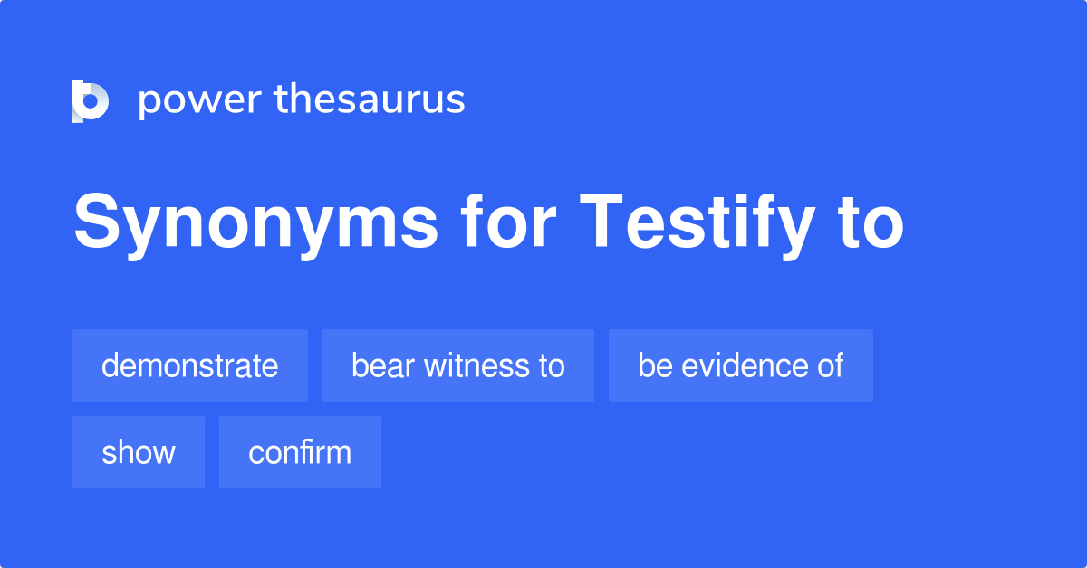 Testify Synonym