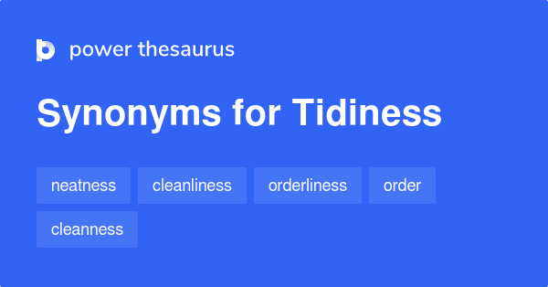 tidiness thesaurus