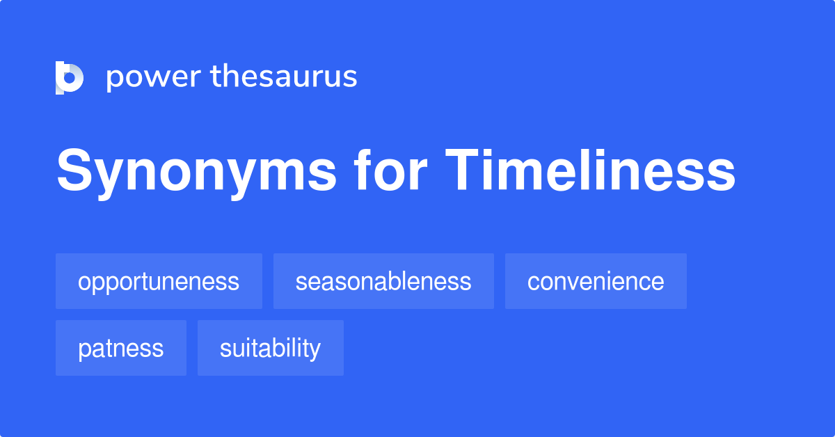 Timeliness Synonym Words