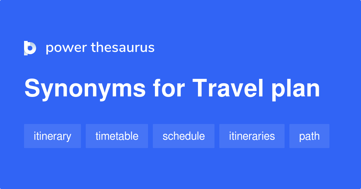 travel planning synonyms