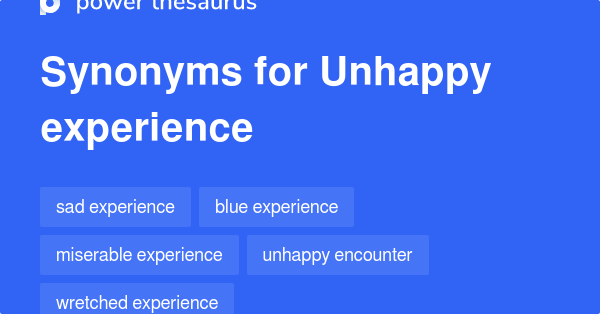 Being Unhappy Synonyms