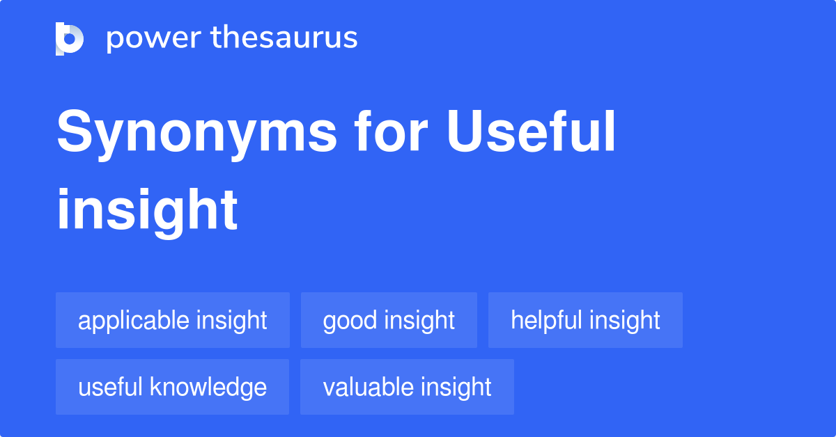 What Are Two Synonyms For Insight