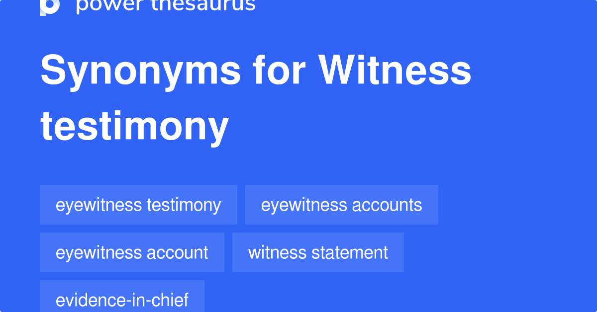 What Are The Synonyms Of Witness