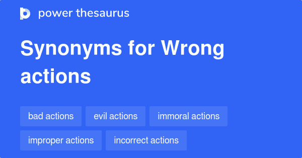 Power Thesaurus - ❌ And also #mistake (#noun) is a wrong action  attributable to bad judgment or ignorance or inattention. ❌ Ex.: He made a  bad mistake. ❌ #Synonyms: error, fault, blunder